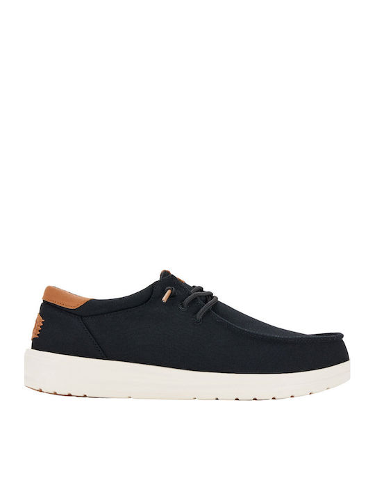 Canvas Men's Loafers In Black Colour
