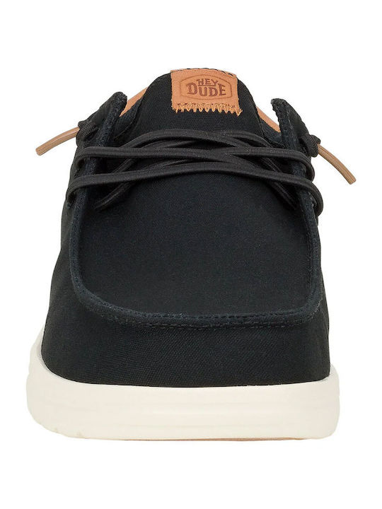 Canvas Men's Loafers In Black Colour