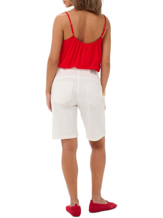 Women's White Bermuda