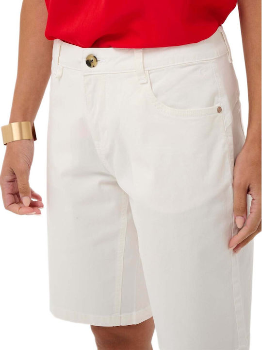 Women's White Bermuda