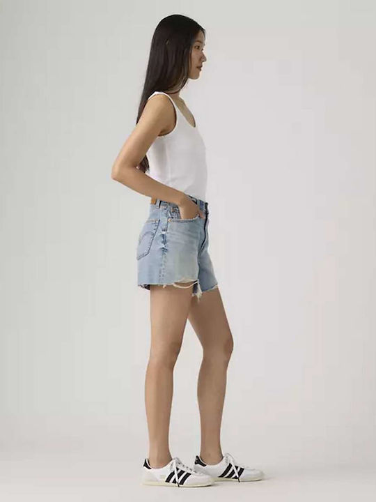Ribcage Women's Jean High Waist Shorts Blue