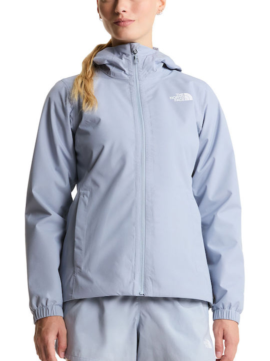 Women's Hiking Jacket Waterproof and Windproof Light Blue