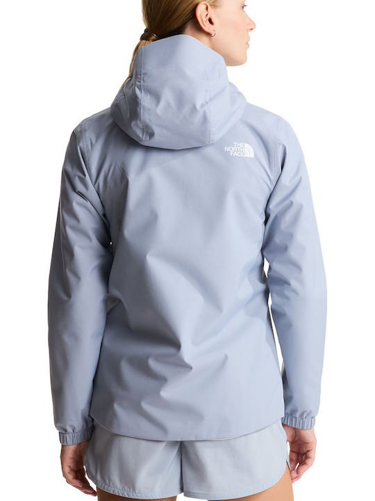 Women's Hiking Jacket Waterproof and Windproof Light Blue