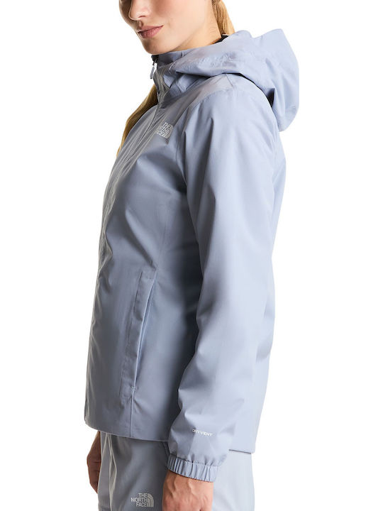 Women's Hiking Jacket Waterproof and Windproof Light Blue