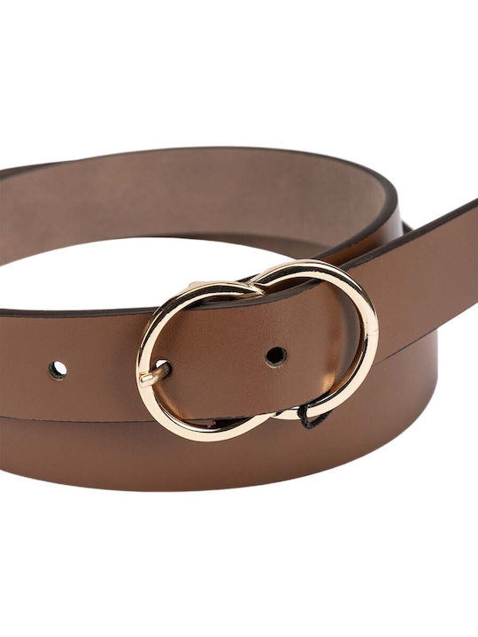 MORE & MORE Leather Women's Belt Tabac Brown