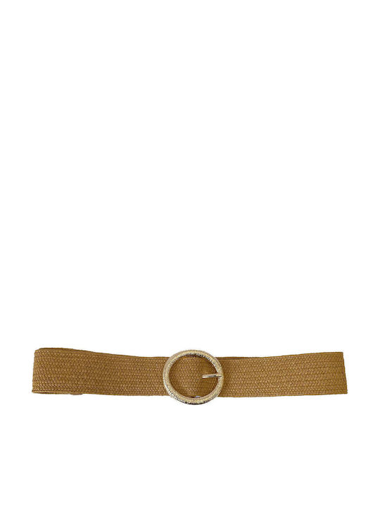 Breite Elastische Damen Gürtel Braun