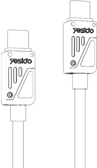 Datenkabel Type-c Zu Type-c Pd 60w 480mbps 1.2m Zinklegierung Yesido Schwarzes