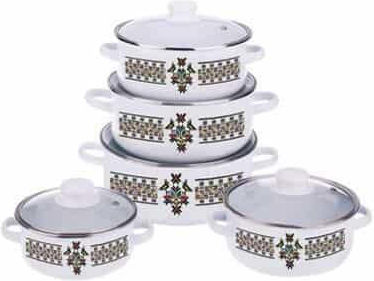Töpfe Set mit Emaille Innenbeschichtung 5 Teile