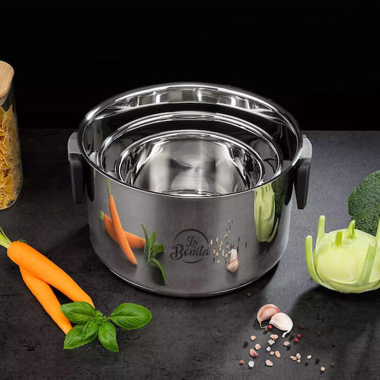 La Bonita Pots Set From Stainless Steel 6 Pieces
