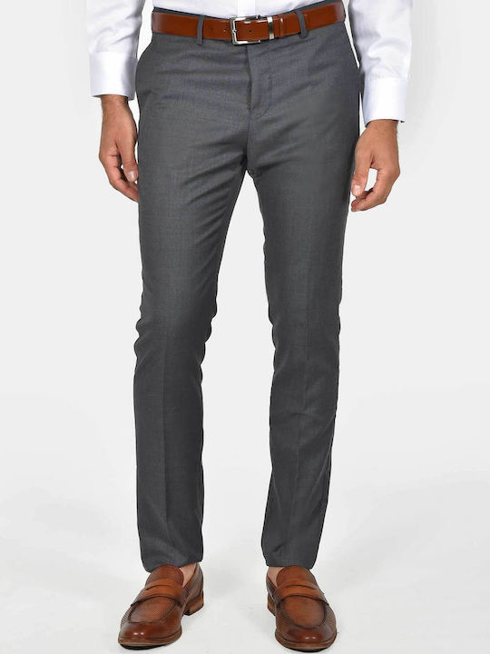 Winter Men's Suit with Slim Fit Grey