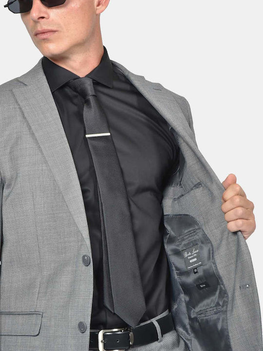 Winter Men's Suit with Slim Fit Grey