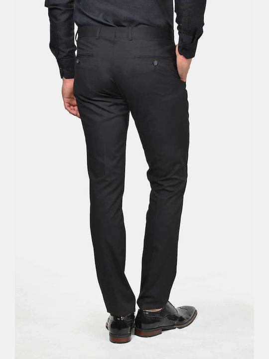 Winter Men's Suit with Vest Regular Fit Black