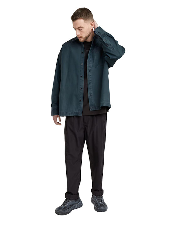 Pleated Trousers Chino in Relaxed Fit Black