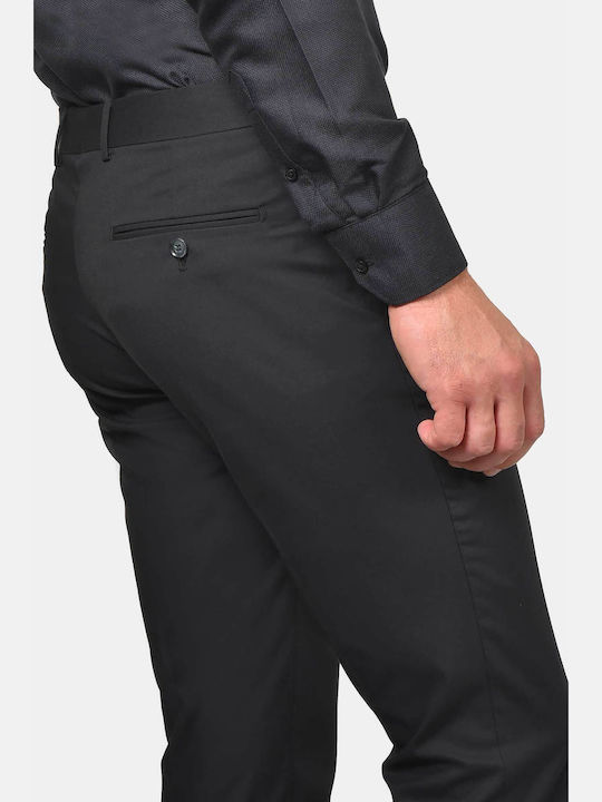 Winter Men's Suit with Vest Regular Fit Black