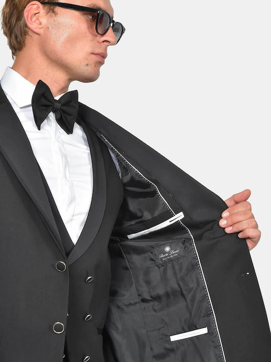 Winter Men's Groom's Suit with Slim Fit Black