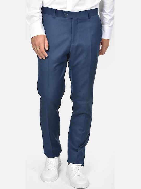 Winter Men's Suit with Slim Fit Blue