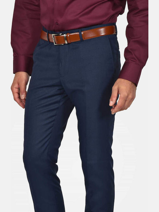 Winter Men's Suit with Slim Fit Blue