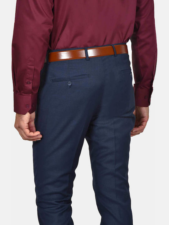 Winter Men's Suit with Slim Fit Blue