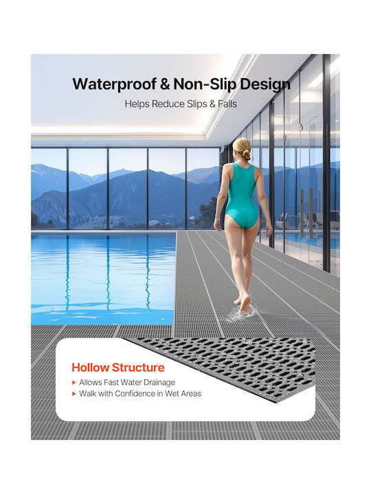 Vevor Αντιολισθητικό Χαλί Διάδρομος Μαύρο 90x1500cm