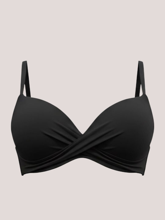 Bikini Set Push Up High Waist Black
