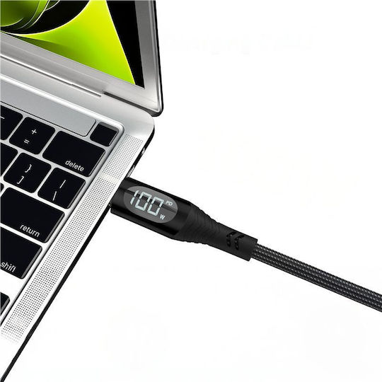 Mobile Origin USB 2.0 Cable USB-C male - USB-C 100W PD Μαύρο 1.5m