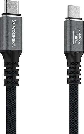 Wozinsky Video Cable USB-C Male - Thunderbolt 4 240W PD Black 1m WPS-UY41S