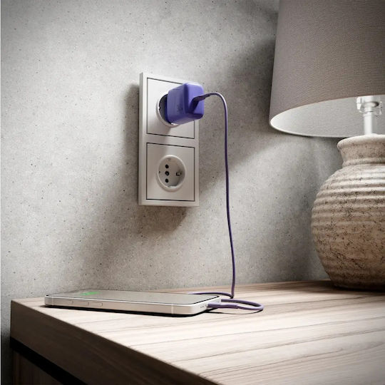 Puro Icon USB 2.0 Cable USB-C male - USB-C 60W Μωβ 1.5m