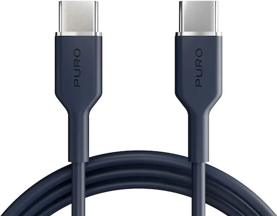 Puro Icon USB 2.0 Cable USB-C male - USB-C 60W Μπλε 1.5m