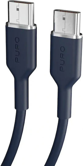 Puro Icon USB 2.0 Cable USB-C male - USB-C 60W Μπλε 1.5m