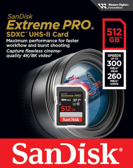 Sandisk Extreme Pro SDXC 512GB Clasa 10 UHS-II
