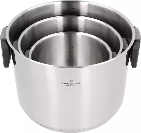 Zwieger Kompact Set De Oale Din Oțel Inoxidabil 3 Vase