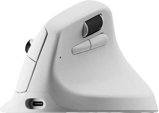 Keychron M5 M5-A24 Ασύρματο Εργονομικό Bluetooth Ποντίκι Λευκό