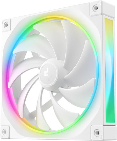 Deepcool FL14 Case Fan 140mm (1700rpm / 66.59cfm) with ARGB Lighting and 4-Pin PWM Connection 3pcs White