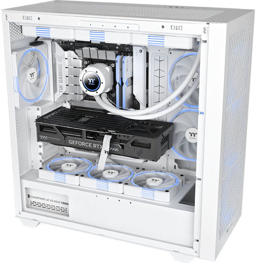 Thermaltake TS140 EX Case Fan 2000rpm 93.35cfm with RGB Lighting and 6-Pin Connection Pack of 3 White
