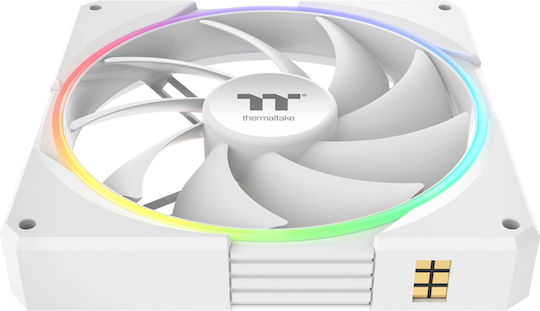 Thermaltake TS140 EX Case Fan 2000rpm 93.35cfm with RGB Lighting and 6-Pin Connection Pack of 3 White