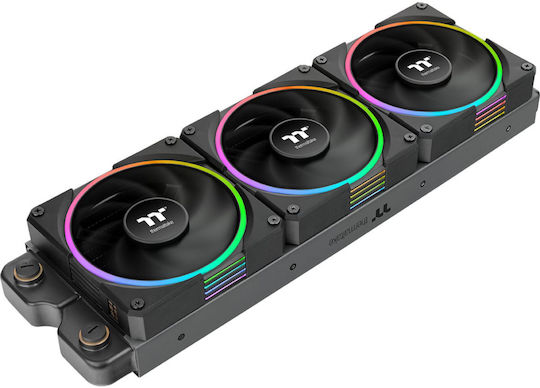 Thermaltake TS140 EX Case Fans 2000rpm 93.35cfm with RGB Colour Lighting and 6-Pin Connection Pack of 3