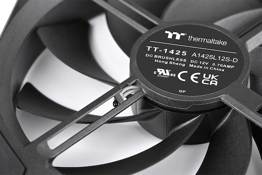 Thermaltake TS140 EX Case Fans 2000rpm 93.35cfm with RGB Colour Lighting and 6-Pin Connection Pack of 3