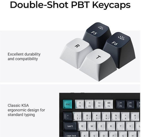 Keychron Q3 Max QMK/VIA Q3M-M4 Wireless Gaming Mechanical Keyboard Tenkeyless with Gateron Jupiter Banana Switches and RGB Lighting (English US) Carbon Black