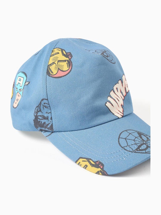Zippy Kids' Jockey Fabric Light Blue Hat