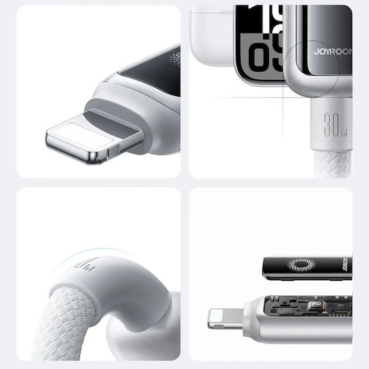 Joyroom S-A55 StarFlight USB-C zu Blitzkabel 30W Weiß 1,2m
