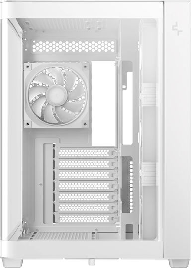 Deepcool CG530U 4F Gaming Midi Tower Кутия За Компютър Със Страничен Прозорец И ARGB Осветление Бяла