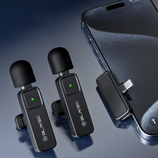Blavec LMMK01-B Set Microfon Lavalier Wireless Clip On pentru Cameră