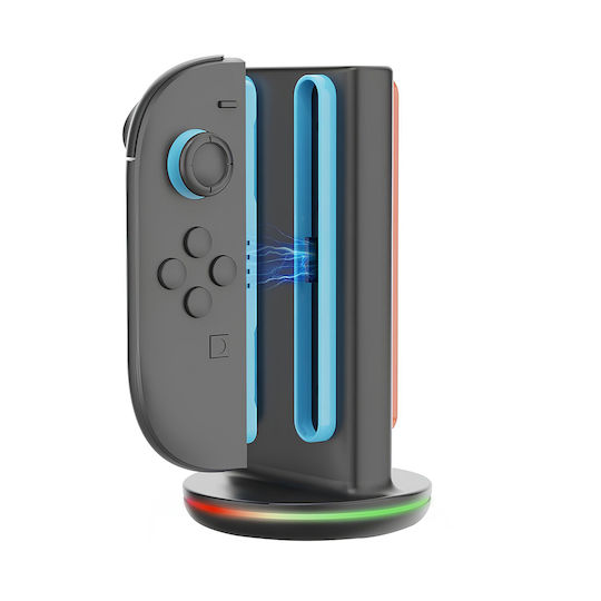 Ipega Sw2051 Charger Dock RGB Joycon Controllers Nintendo Switch 2 Black