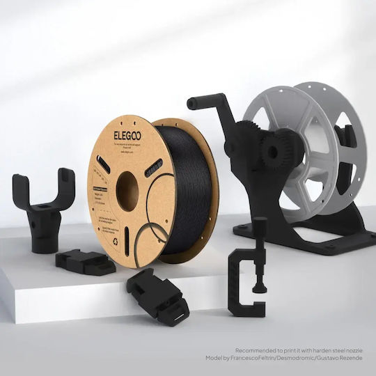 Elegoo PLA-CF 3D Printer Filament 1.75mm Μαύρο 1kg 1τμχ (Spool)