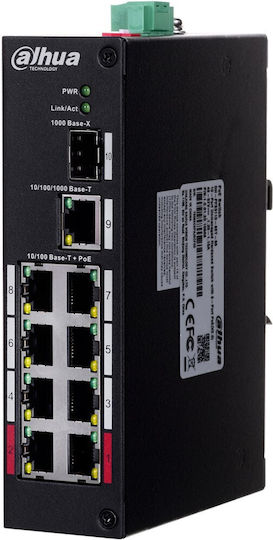 Dahua PFS3110-8ET-96 v2 Неуправляем L2 Суич с 8 Ethernet порта