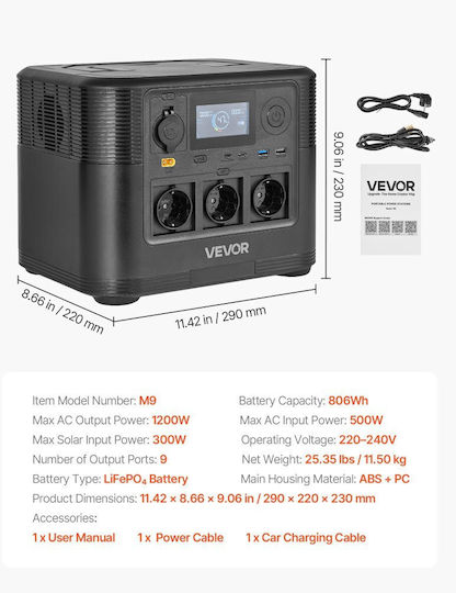 Vevor Stație De Energie 806Wh