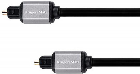 Kruger & Matz Καλώδιο Ήχου 3.5mm male - 3.5mm male Μαύρο 1.8m με Επίχρυσους Ακροδέκτες KM1233