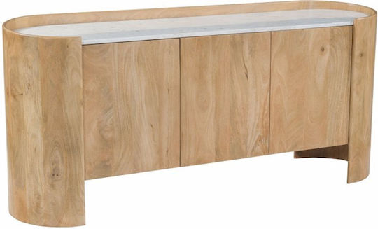 Μπουφές Don Ξύλινος με Καθρέπτη Λευκό 165x45x75cm