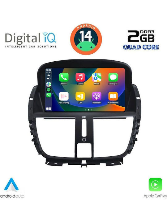 Digital IQ Car Audio System for Peugeot 207 2007-2016 (Bluetooth/USB/WiFi/GPS/Android Auto) with 7" Touch Screen