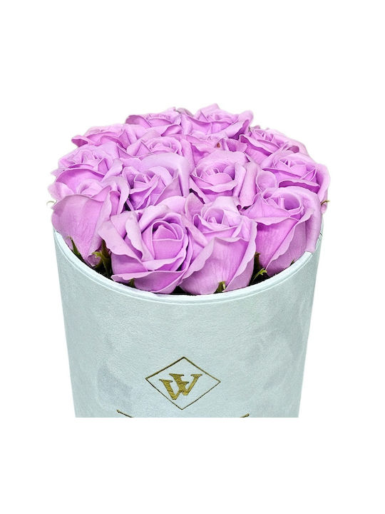 Set Cadou Premium Trandafiri Săpun Lila V.v Love Parfum Raffaello